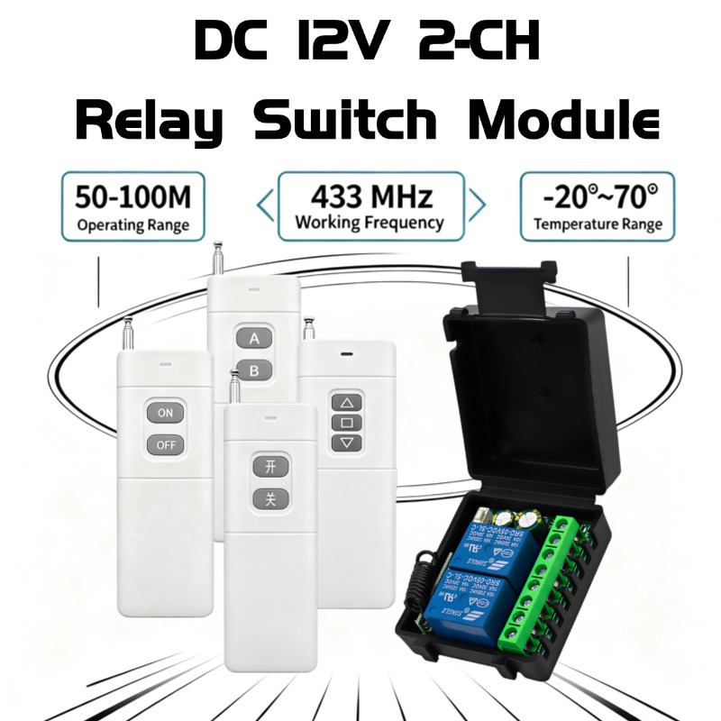 433Mhz Receiver Module - 2 Kanallı 433MHz RF Kablosuz Uzaktan