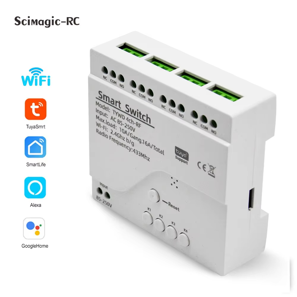 Home Automation Ideas - Akıllı Tuya Anahtarı 4 Kanallı Röle