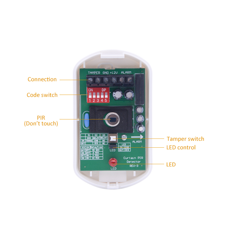 Motion Sensor Pir Wired - Tüm Ev Hırsız Alarm Sistemleri için
