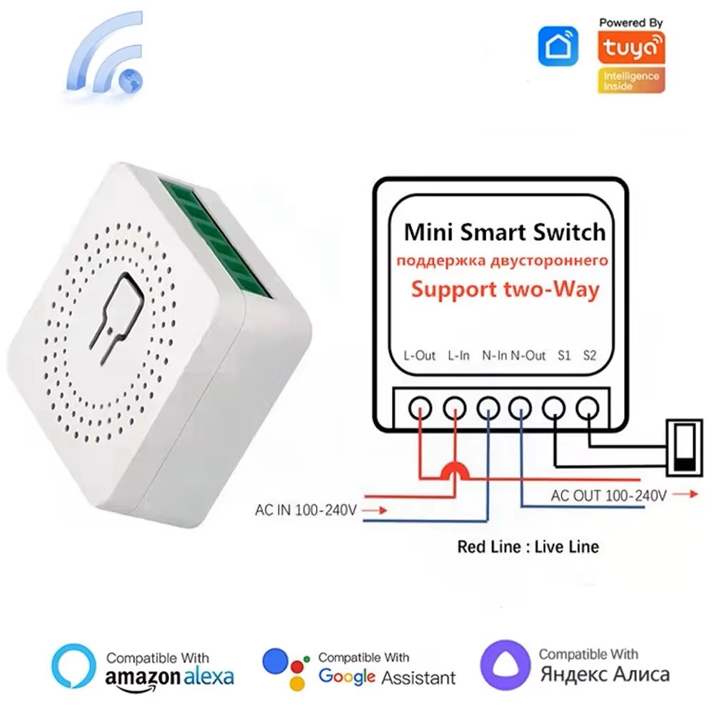 Diy Home Automation Controller - 16A WiFi Akıllı Anahtar, 2 Yönlü