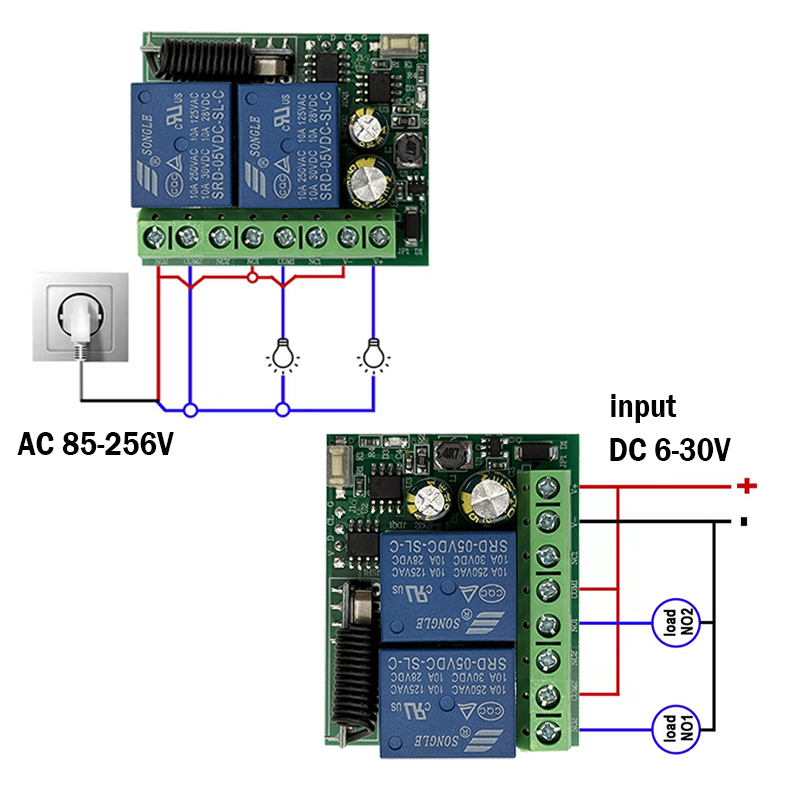 DC 9V 12V 24V AC 85-250V 2CH R - 433Mhz Receiver Module incelemesi ve fiyatı