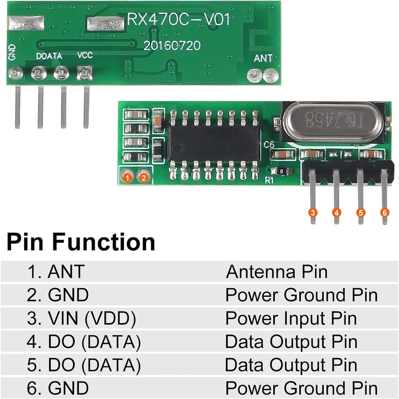 433 MHz Kablosuz RF Verici ve  - 433Mhz Receiver Module incelemesi ve fiyatı