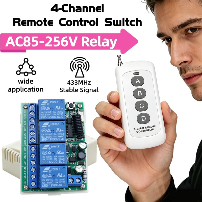 433 MHz AC 110V 220V 4 Kanallı - 433Mhz Receiver Module incelemesi ve fiyatı