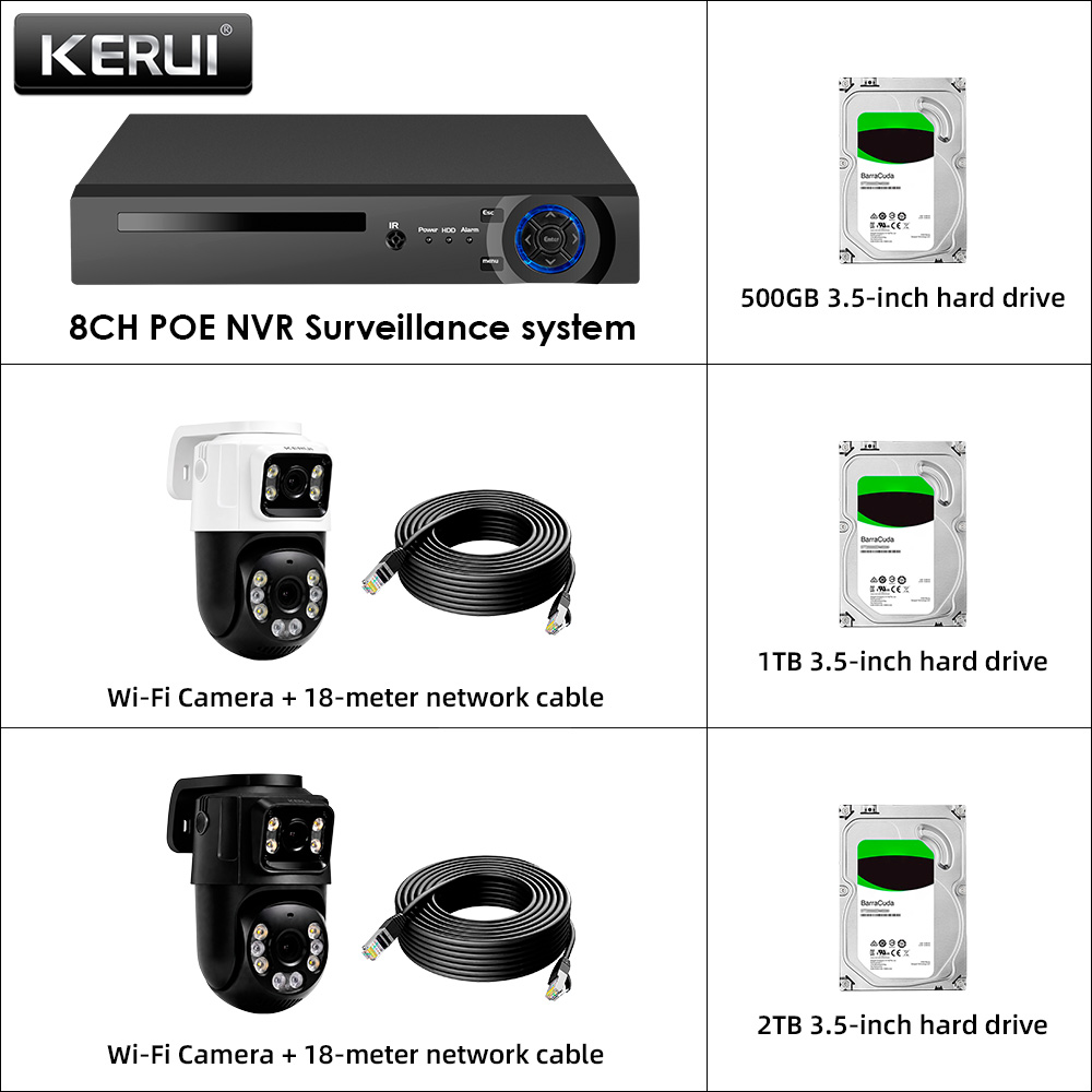 KERUI 8CH POE NVR 6MP HD Çift  - Home Automation Diy Kit incelemesi ve fiyatı