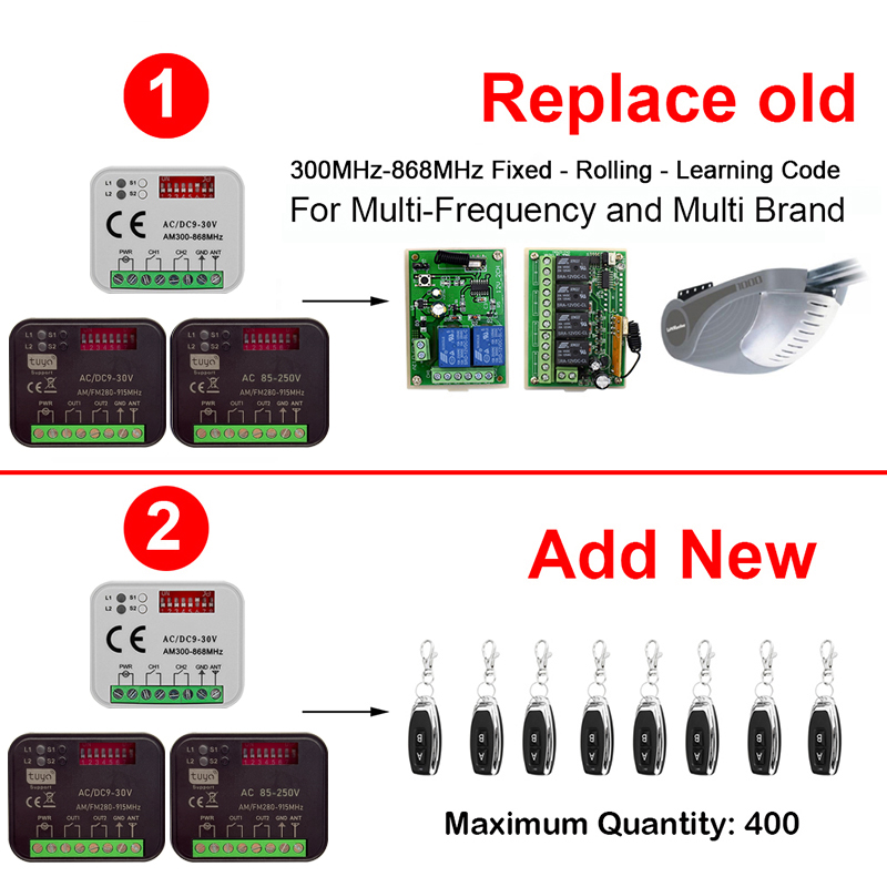 Yeni RX MULTI 300-868MHz Tuya  - 433Mhz Receiver Module incelemesi ve fiyatı